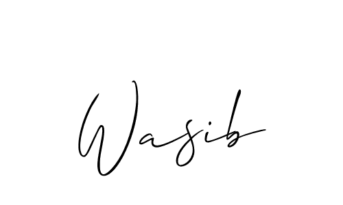 It looks lik you need a new signature style for name Wasib. Design unique handwritten (Allison_Script) signature with our free signature maker in just a few clicks. Wasib signature style 2 images and pictures png