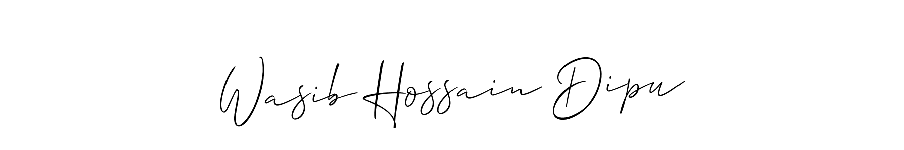 It looks lik you need a new signature style for name Wasib Hossain Dipu. Design unique handwritten (Allison_Script) signature with our free signature maker in just a few clicks. Wasib Hossain Dipu signature style 2 images and pictures png