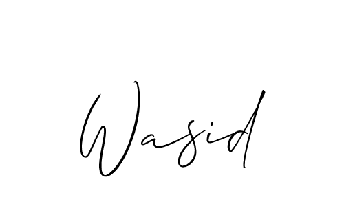 How to make Wasid signature? Allison_Script is a professional autograph style. Create handwritten signature for Wasid name. Wasid signature style 2 images and pictures png