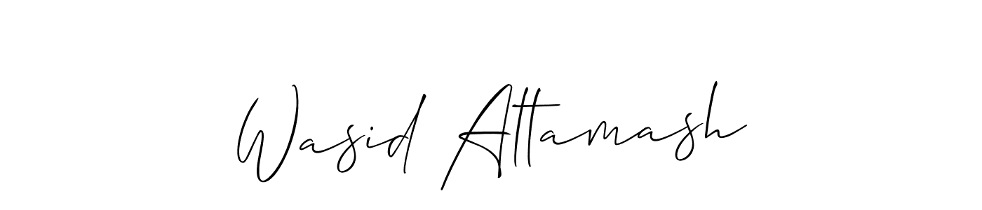 You should practise on your own different ways (Allison_Script) to write your name (Wasid Altamash) in signature. don't let someone else do it for you. Wasid Altamash signature style 2 images and pictures png