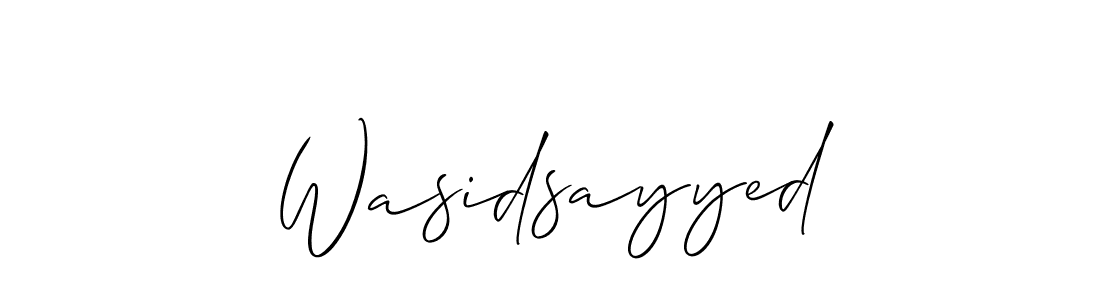 Also we have Wasidsayyed name is the best signature style. Create professional handwritten signature collection using Allison_Script autograph style. Wasidsayyed signature style 2 images and pictures png