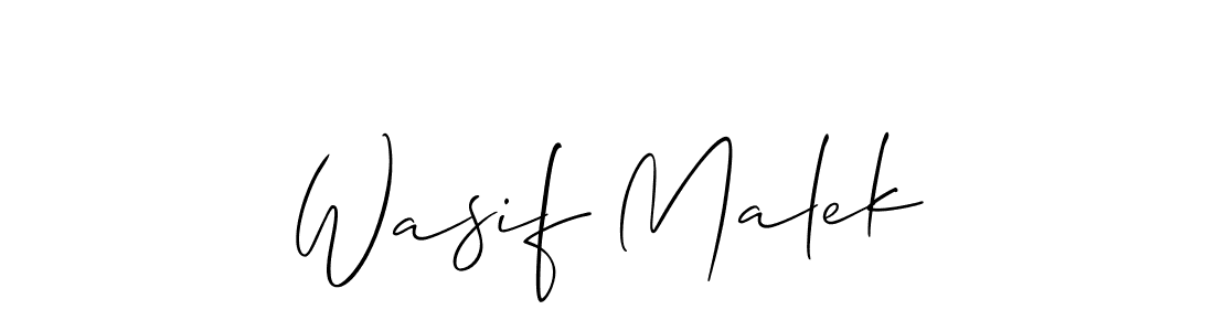 How to Draw Wasif Malek signature style? Allison_Script is a latest design signature styles for name Wasif Malek. Wasif Malek signature style 2 images and pictures png