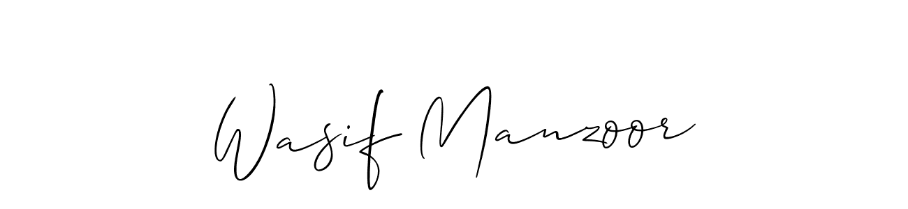 Use a signature maker to create a handwritten signature online. With this signature software, you can design (Allison_Script) your own signature for name Wasif Manzoor. Wasif Manzoor signature style 2 images and pictures png