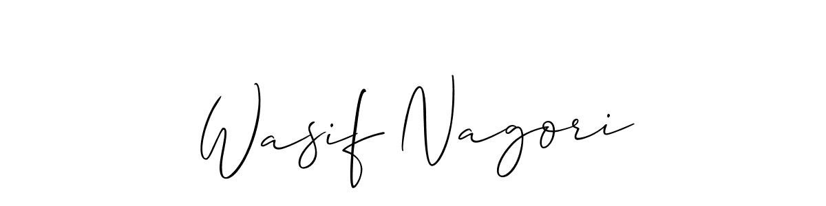 You should practise on your own different ways (Allison_Script) to write your name (Wasif Nagori) in signature. don't let someone else do it for you. Wasif Nagori signature style 2 images and pictures png