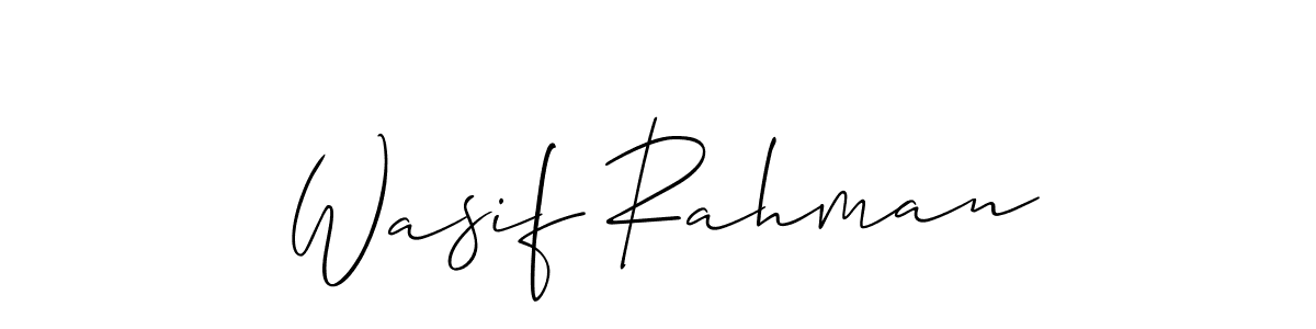 if you are searching for the best signature style for your name Wasif Rahman. so please give up your signature search. here we have designed multiple signature styles  using Allison_Script. Wasif Rahman signature style 2 images and pictures png