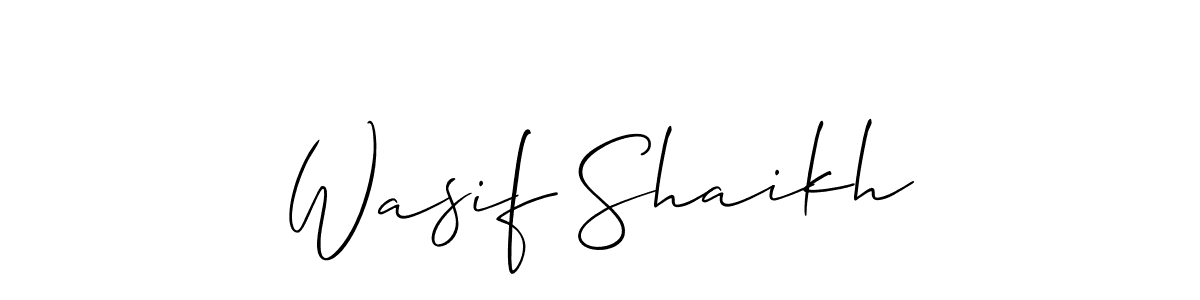 if you are searching for the best signature style for your name Wasif Shaikh. so please give up your signature search. here we have designed multiple signature styles  using Allison_Script. Wasif Shaikh signature style 2 images and pictures png