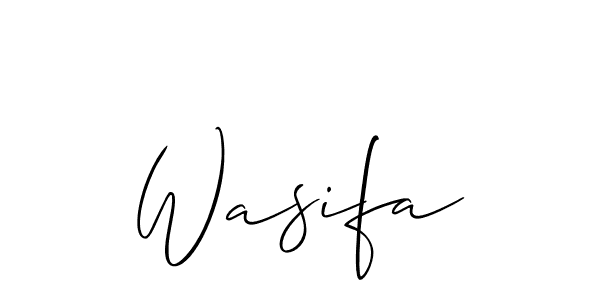Create a beautiful signature design for name Wasifa. With this signature (Allison_Script) fonts, you can make a handwritten signature for free. Wasifa signature style 2 images and pictures png
