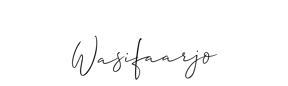 Make a beautiful signature design for name Wasifaarjo. With this signature (Allison_Script) style, you can create a handwritten signature for free. Wasifaarjo signature style 2 images and pictures png