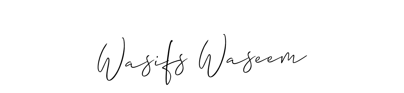 if you are searching for the best signature style for your name Wasifs Waseem. so please give up your signature search. here we have designed multiple signature styles  using Allison_Script. Wasifs Waseem signature style 2 images and pictures png