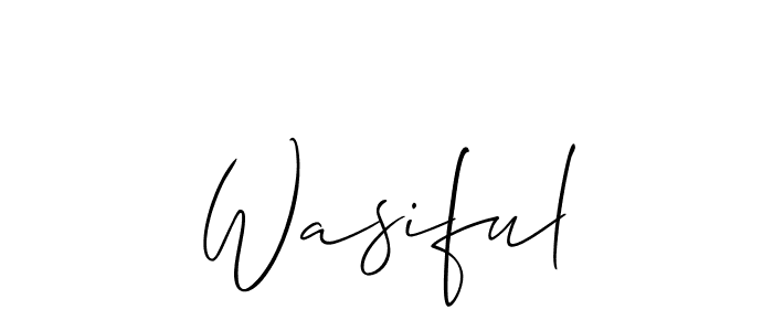You should practise on your own different ways (Allison_Script) to write your name (Wasiful) in signature. don't let someone else do it for you. Wasiful signature style 2 images and pictures png