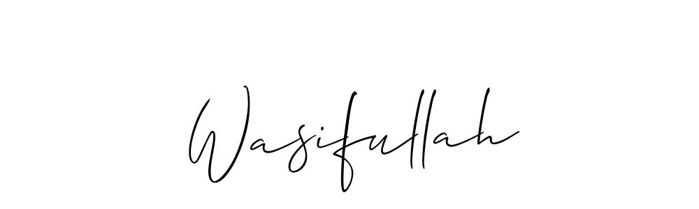 Create a beautiful signature design for name Wasifullah. With this signature (Allison_Script) fonts, you can make a handwritten signature for free. Wasifullah signature style 2 images and pictures png
