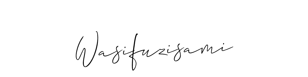 Also we have Wasifuzisami name is the best signature style. Create professional handwritten signature collection using Allison_Script autograph style. Wasifuzisami signature style 2 images and pictures png