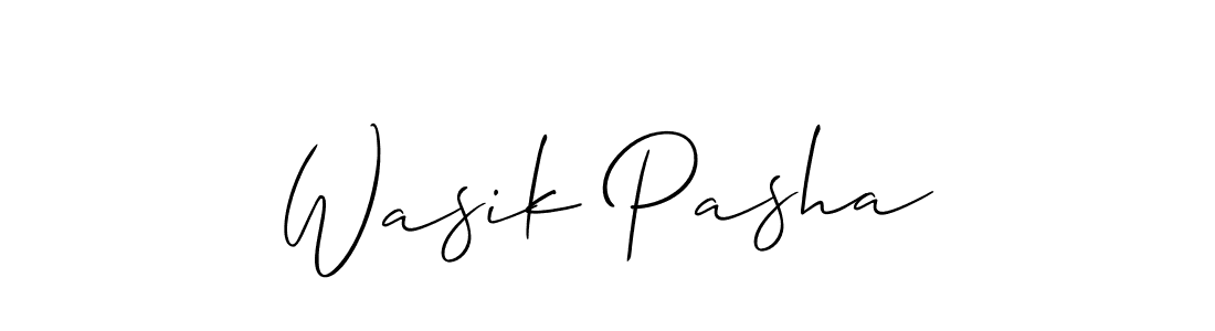 Use a signature maker to create a handwritten signature online. With this signature software, you can design (Allison_Script) your own signature for name Wasik Pasha. Wasik Pasha signature style 2 images and pictures png