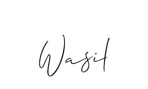 Use a signature maker to create a handwritten signature online. With this signature software, you can design (Allison_Script) your own signature for name Wasil. Wasil signature style 2 images and pictures png