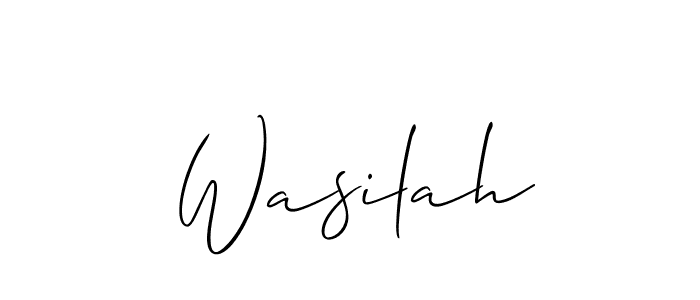How to make Wasilah name signature. Use Allison_Script style for creating short signs online. This is the latest handwritten sign. Wasilah signature style 2 images and pictures png