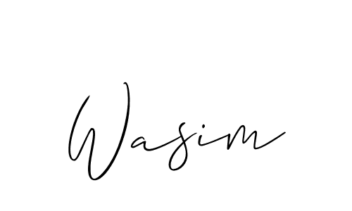How to Draw Wasim signature style? Allison_Script is a latest design signature styles for name Wasim. Wasim signature style 2 images and pictures png