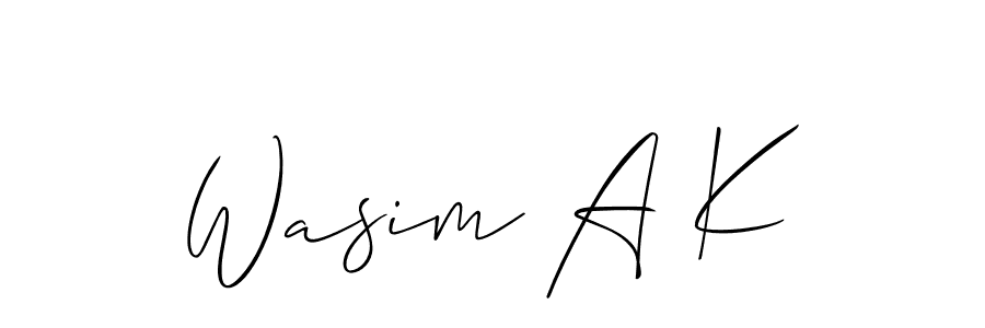 Similarly Allison_Script is the best handwritten signature design. Signature creator online .You can use it as an online autograph creator for name Wasim A K. Wasim A K signature style 2 images and pictures png