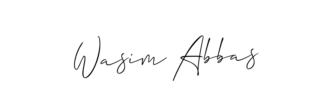 Design your own signature with our free online signature maker. With this signature software, you can create a handwritten (Allison_Script) signature for name Wasim Abbas. Wasim Abbas signature style 2 images and pictures png