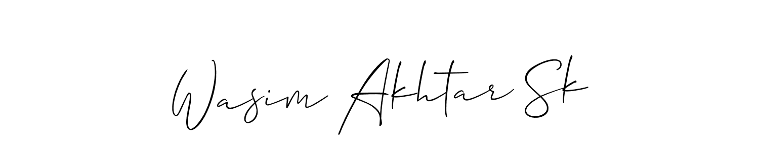 Also You can easily find your signature by using the search form. We will create Wasim Akhtar Sk name handwritten signature images for you free of cost using Allison_Script sign style. Wasim Akhtar Sk signature style 2 images and pictures png