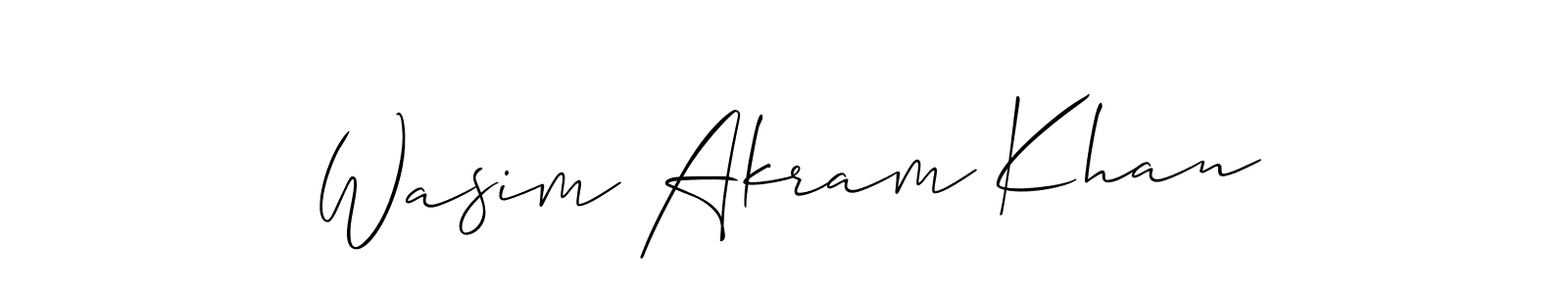 Allison_Script is a professional signature style that is perfect for those who want to add a touch of class to their signature. It is also a great choice for those who want to make their signature more unique. Get Wasim Akram Khan name to fancy signature for free. Wasim Akram Khan signature style 2 images and pictures png