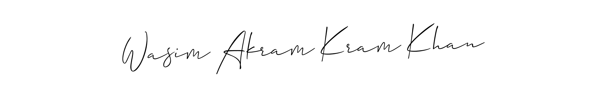 This is the best signature style for the Wasim Akram Kram Khan name. Also you like these signature font (Allison_Script). Mix name signature. Wasim Akram Kram Khan signature style 2 images and pictures png