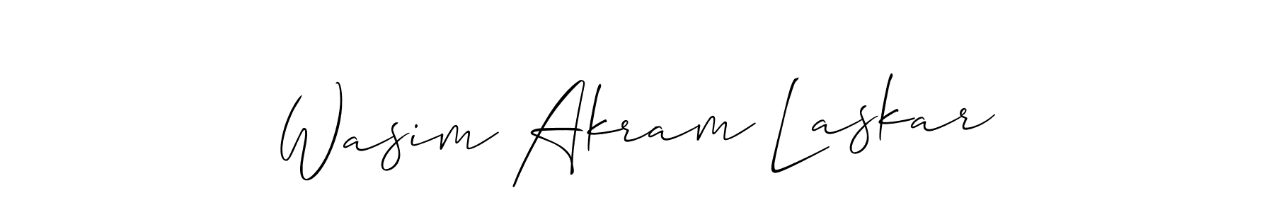 How to make Wasim Akram Laskar signature? Allison_Script is a professional autograph style. Create handwritten signature for Wasim Akram Laskar name. Wasim Akram Laskar signature style 2 images and pictures png