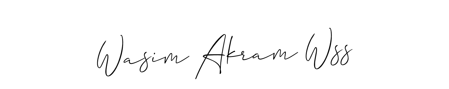 Also we have Wasim Akram Wss name is the best signature style. Create professional handwritten signature collection using Allison_Script autograph style. Wasim Akram Wss signature style 2 images and pictures png