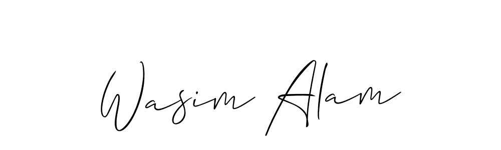 How to Draw Wasim Alam signature style? Allison_Script is a latest design signature styles for name Wasim Alam. Wasim Alam signature style 2 images and pictures png