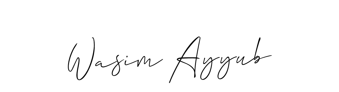 Design your own signature with our free online signature maker. With this signature software, you can create a handwritten (Allison_Script) signature for name Wasim Ayyub. Wasim Ayyub signature style 2 images and pictures png