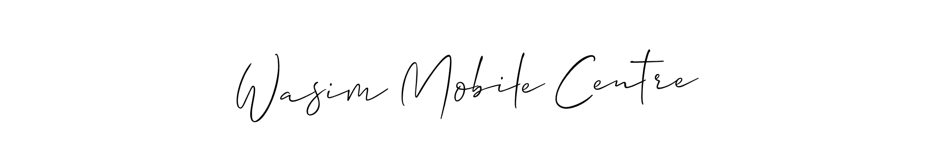 Make a beautiful signature design for name Wasim Mobile Centre. Use this online signature maker to create a handwritten signature for free. Wasim Mobile Centre signature style 2 images and pictures png