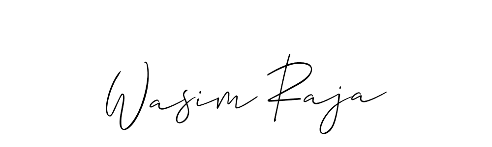 How to Draw Wasim Raja signature style? Allison_Script is a latest design signature styles for name Wasim Raja. Wasim Raja signature style 2 images and pictures png