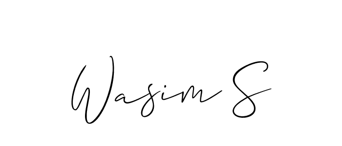 You should practise on your own different ways (Allison_Script) to write your name (Wasim S) in signature. don't let someone else do it for you. Wasim S signature style 2 images and pictures png