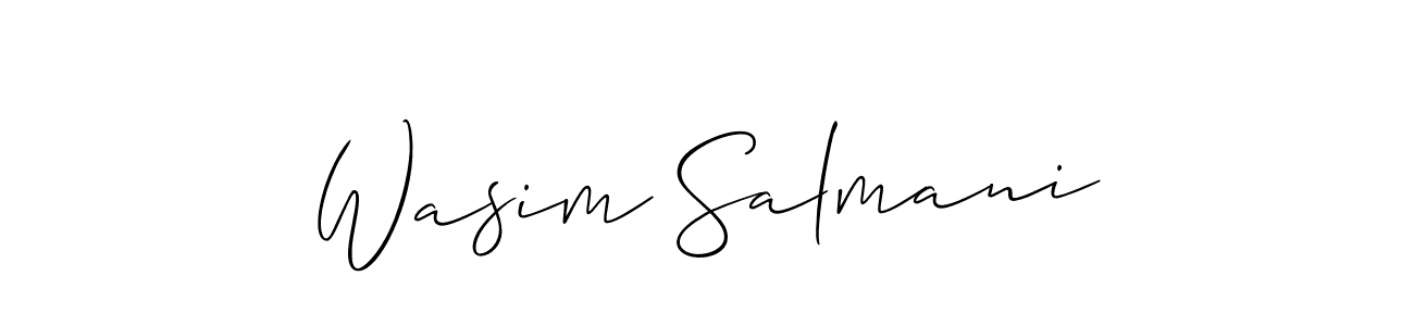 Best and Professional Signature Style for Wasim Salmani. Allison_Script Best Signature Style Collection. Wasim Salmani signature style 2 images and pictures png