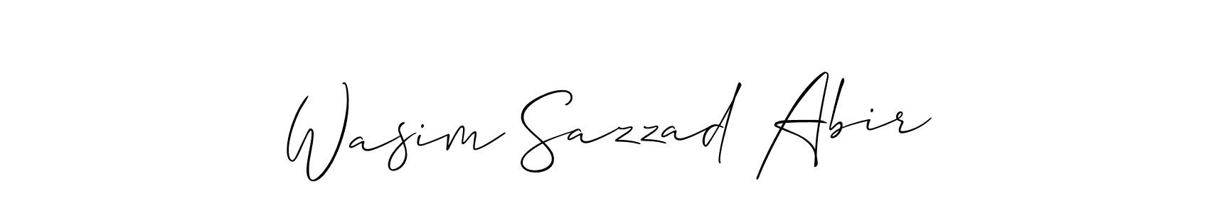 You should practise on your own different ways (Allison_Script) to write your name (Wasim Sazzad Abir) in signature. don't let someone else do it for you. Wasim Sazzad Abir signature style 2 images and pictures png