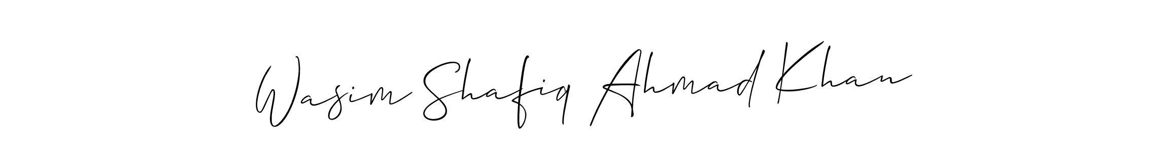 How to make Wasim Shafiq Ahmad Khan signature? Allison_Script is a professional autograph style. Create handwritten signature for Wasim Shafiq Ahmad Khan name. Wasim Shafiq Ahmad Khan signature style 2 images and pictures png