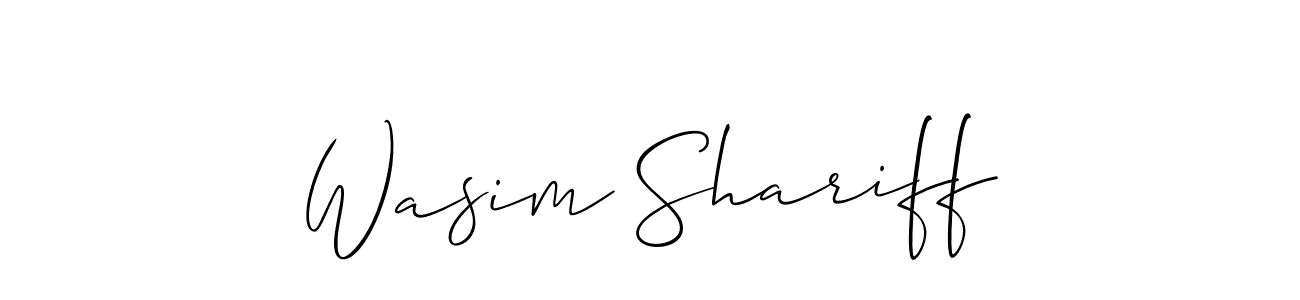 Also we have Wasim Shariff name is the best signature style. Create professional handwritten signature collection using Allison_Script autograph style. Wasim Shariff signature style 2 images and pictures png