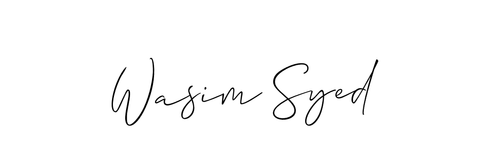 You should practise on your own different ways (Allison_Script) to write your name (Wasim Syed) in signature. don't let someone else do it for you. Wasim Syed signature style 2 images and pictures png