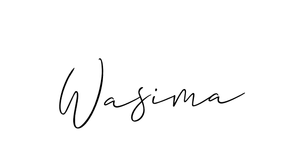 You should practise on your own different ways (Allison_Script) to write your name (Wasima) in signature. don't let someone else do it for you. Wasima signature style 2 images and pictures png