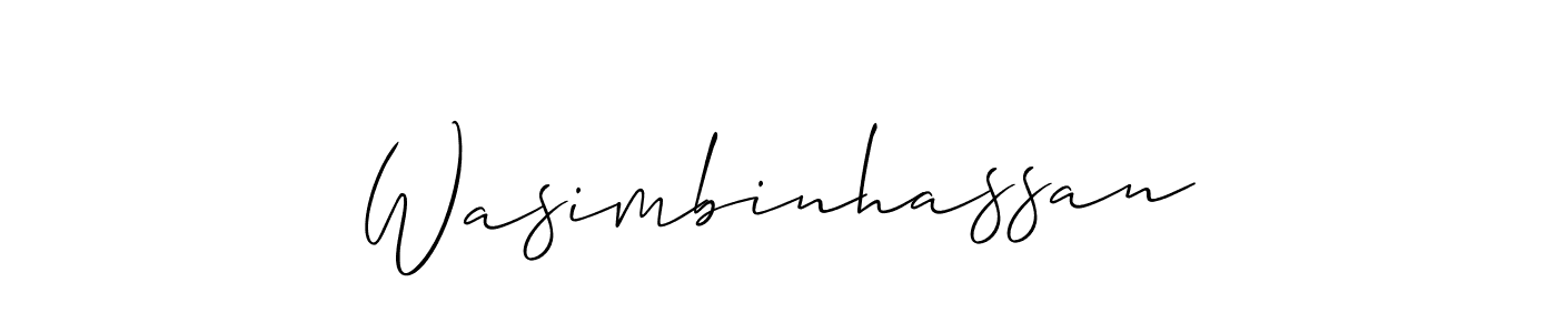 Wasimbinhassan stylish signature style. Best Handwritten Sign (Allison_Script) for my name. Handwritten Signature Collection Ideas for my name Wasimbinhassan. Wasimbinhassan signature style 2 images and pictures png