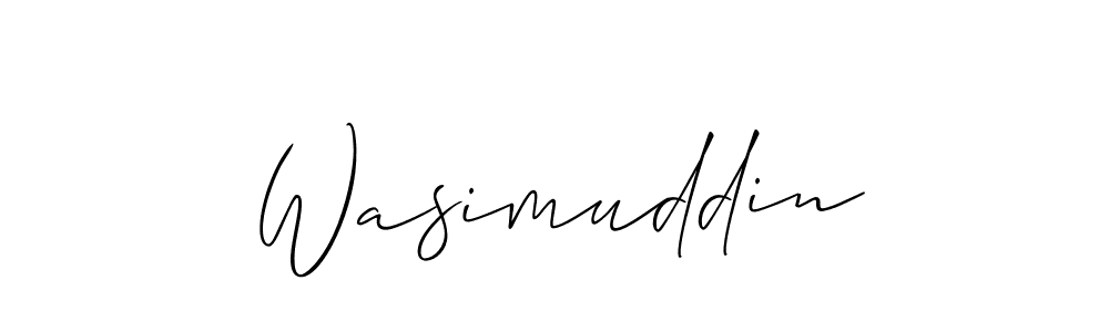 How to Draw Wasimuddin signature style? Allison_Script is a latest design signature styles for name Wasimuddin. Wasimuddin signature style 2 images and pictures png