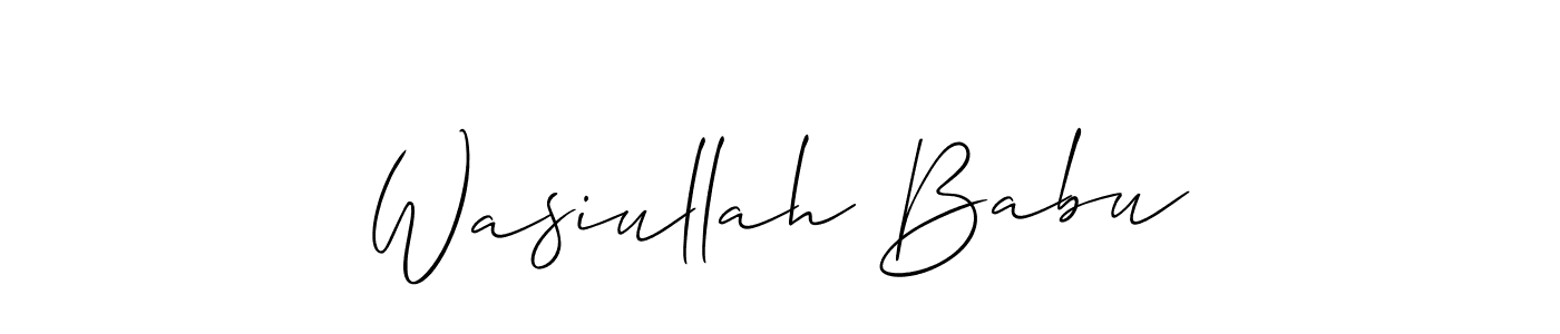 Wasiullah Babu stylish signature style. Best Handwritten Sign (Allison_Script) for my name. Handwritten Signature Collection Ideas for my name Wasiullah Babu. Wasiullah Babu signature style 2 images and pictures png