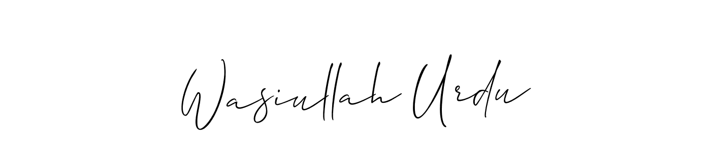 Also You can easily find your signature by using the search form. We will create Wasiullah Urdu name handwritten signature images for you free of cost using Allison_Script sign style. Wasiullah Urdu signature style 2 images and pictures png