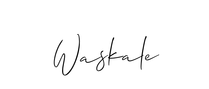 Make a short Waskale signature style. Manage your documents anywhere anytime using Allison_Script. Create and add eSignatures, submit forms, share and send files easily. Waskale signature style 2 images and pictures png