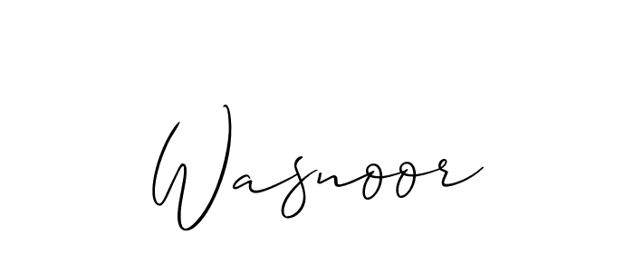 if you are searching for the best signature style for your name Wasnoor. so please give up your signature search. here we have designed multiple signature styles  using Allison_Script. Wasnoor signature style 2 images and pictures png