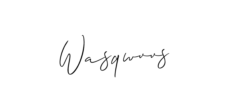 You should practise on your own different ways (Allison_Script) to write your name (Wasqwvvs) in signature. don't let someone else do it for you. Wasqwvvs signature style 2 images and pictures png