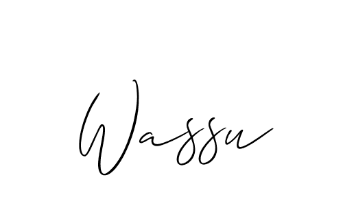 Also we have Wassu name is the best signature style. Create professional handwritten signature collection using Allison_Script autograph style. Wassu signature style 2 images and pictures png
