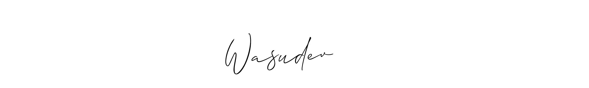 Allison_Script is a professional signature style that is perfect for those who want to add a touch of class to their signature. It is also a great choice for those who want to make their signature more unique. Get Wasudev यादव name to fancy signature for free. Wasudev यादव signature style 2 images and pictures png