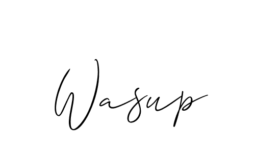 Use a signature maker to create a handwritten signature online. With this signature software, you can design (Allison_Script) your own signature for name Wasup. Wasup signature style 2 images and pictures png