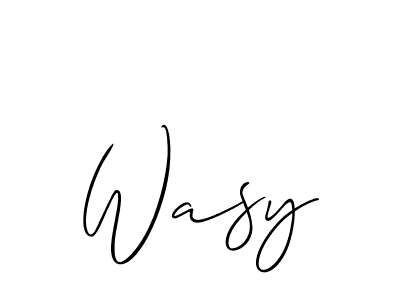 Use a signature maker to create a handwritten signature online. With this signature software, you can design (Allison_Script) your own signature for name Wasy. Wasy signature style 2 images and pictures png