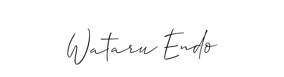 Design your own signature with our free online signature maker. With this signature software, you can create a handwritten (Allison_Script) signature for name Wataru Endo. Wataru Endo signature style 2 images and pictures png